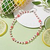 Fruit Polymer Clay & Glass Seed & Acrylic Pearl Beaded Necklace NJEW-JN04582-01-2