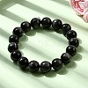 Grade A Natural Eagle Eye Stone Round Beads Stretch Bracelets for Women BJEW-L712-B06-12mm-2