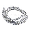 Full Rainbow Plated Round Electroplated Glass Beads Strands EGLA-I002-4mm-01-2