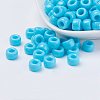Opaque Acrylic European Large Hole Beads PL338-9-2