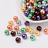 Halloween Mix Pearlized Glass Pearl Beads HY-X006-8mm-07-1