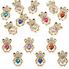 10Pcs UV Plating Alloy Pendants ALRI-TADJ0001-02-1