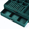 Suede Fabric Jewelry Organizer Box CBOX-S021-007-4