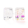 Transparent Square Faceted Glass Beads GLAA-C013-02-4