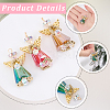 9Pcs 3 Colors Glass Pendants PALLOY-SP00006-5