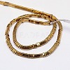 Electroplate Non-magnetic Synthetic Hematite Beads Strands G-J174-3x3mm-02-2