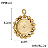 304 Stainless Steel Pendant Cabochon Settings STAS-OY009-05G-2