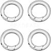 Unicraftale Ring Smooth 304 Stainless Steel Spring Gate Rings STAS-UN0007-25P-2