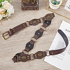 Vintage PU Leather Rivet Stitching Chain Belts with Alloy Buckles AJEW-WH20064-22A-3