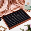 Rectangle Wood Finger Rings Display Trays RDIS-WH0011-40-4