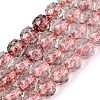 Crackle Transparent Glass Beads Strands GLAA-Q108-02A-09-1
