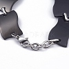 304 Stainless Steel Link Chain Bracelets BJEW-G582-62BP-2