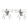 Alloy Rhinestone Stud Earrings EJEW-H155-01AS-2