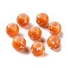 Spray Painted ABS Plastic European Beads KY-G033-01B-09-1