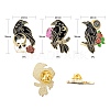 3Pcs 3 Style Creative Zinc Alloy Brooches JEWB-LS0001-40-2