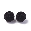 Flocky Acrylic Beads OACR-L011-D-07-2