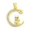 Brass Micro Pave Clear Cubic Zirconia Pendants FIND-Z044-03C-1