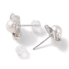 Anti-Tarnish Sterling Silver Stud Earrings EJEW-C087-08A-P-2