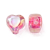 UV Plating Rainbow Iridescent Acrylic Beads OACR-F004-05D-2