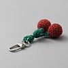 Cherry Wool Knitting Pendant Decorations HJEW-WH0068-12A-2