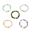 Natural Mixed Gemstone Beads Finger Rings RJEW-JR01074-3