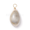 Natural Cowrie Shell Dyed Pendants X-PALLOY-JF01206-2