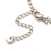 Two Tone 304 Stainless Steel Curb Chains Bracelet with Toggle Clasps for Women BJEW-JB08298-5