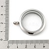 304 Stainless Steel Floating Locket Pendants STAS-E443-41P-02-3