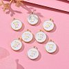 Golden Plated Alloy Charms X-ENAM-S118-01F-5