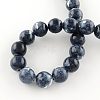 Dyed Natural Ocean White Jade Round Bead Strands G-R295-6mm-01-2