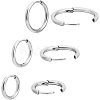 24Pcs 3 Styles 316L Surgical Stainless Steel Huggie Hoop Earrings for Girl Women EJEW-BBC0001-43-1