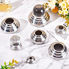 7Pcs 7 Style 201 Stainless Steel Spheres Pedestals Flagpole Base AJEW-GA0003-67-5
