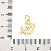 Brass Micro Pave Cubic Zirconia Pendants KK-D325-46G-3