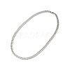Clear Cubic Zirconia Tennis Necklace NJEW-E038-02P-4