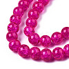 Spray Painted Crackle Glass Beads Strands CCG-Q001-10mm-08-3