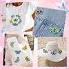 16Pcs 8 Styles Polyester Iron on Clothing Patches PATC-CJ0001-05-7