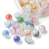 100Pcs 10 Colors Two Tone Spray Painted Crackle Acrylic Beads DIY-FS0006-73-3