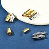 8 Sets 2 Colors Brass Locking Tube Magnetic Clasps KK-FS0001-61-10