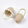Handmade Reed Cane/Rattan Woven Pendants X-WOVE-T006-092A-2