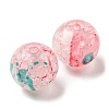 Transparent Crackle Glass Beads GLAA-D012-02B-4