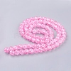 Spray Painted Crackle Glass Beads Strands CCG-Q001-10mm-02-2