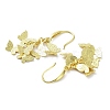 Rack Plating Brass Butterfly Dnagle Earrings KK-C029-10G-2