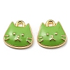 Golden Plated Alloy Charms ENAM-L042-01G-07-2