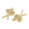 Brass Micro Pave Cubic Zirconia Pendants KK-S526-10G-B-2