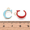 Rack Plating Alloy Enamel Pendants ENAM-T024-53C-G-3