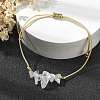 Natural Quartz Crystal Chips Braided Bead Bracelets BJEW-JB09851-04-2