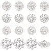 AHADERMAKER 24Pcs 4 Styles 1-Hole Alloy Rhinestone Shank Buttons BUTT-GA0001-18-1