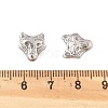 304 Stainless Steel Wolf Clip-on Earrings EJEW-B116-02P-5