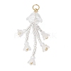 Glass Seed Beaded Pendants PALLOY-MZ01230-02-1