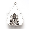 Tibetan Style Alloy Big Pendant Enamel Settings TIBEP-T002-135AS-RS-2